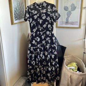 Black flower lulus dress